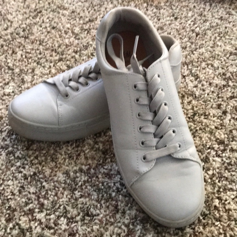 Grey Platform Sneakers